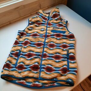 Patagonia Vest Womens Medium Synchilla Fleece Snap-T Hiking Southwest Aztec